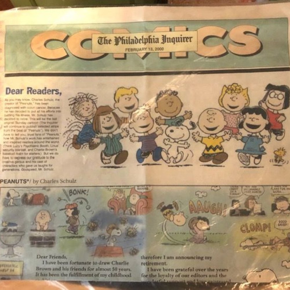 Charlie Brown Last Published Comic Strip
